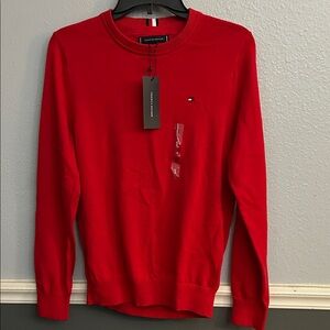 Tommy Hilfiger Men's Vibrant Red Crewneck Sweater
